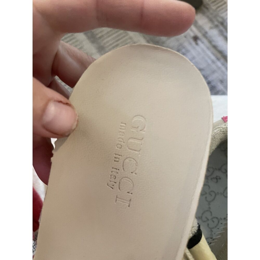 Gucci Screener GG Motif Women's Sneakers Butter color Red Sz 8 $1000 - Picture 10 of 11